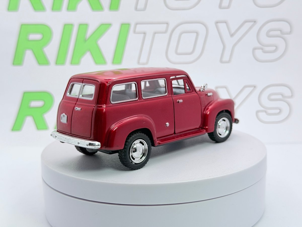 Chevrolet Suburban Kinsmart 1/36 Rosso metallizzato 1950 - RikiToys - Kinsmart