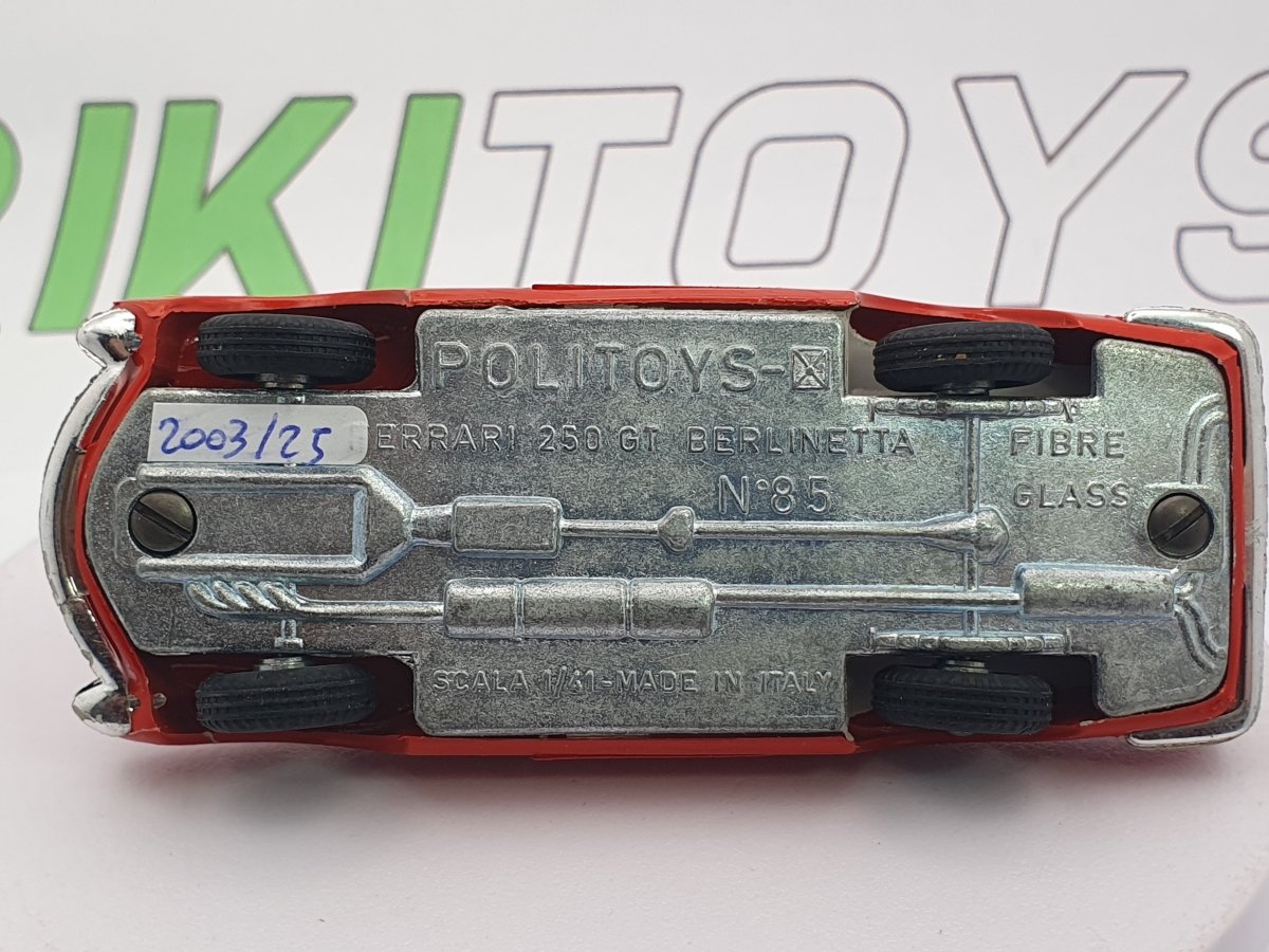 Ferrari 250 GTL Politoys Plastica 1/41 Rosso 1962 - RikiToys - Politoys Plastica