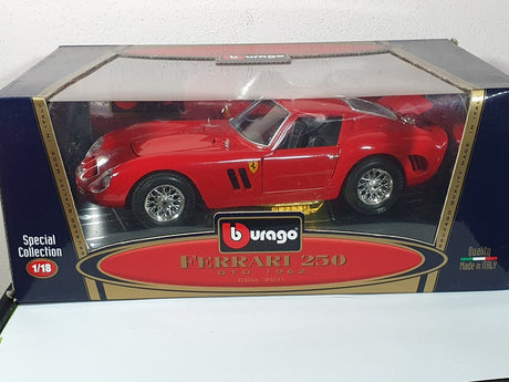 Ferrari 250 GTO Burago 1/18 Rosso 1961 - RikiToys - Burago