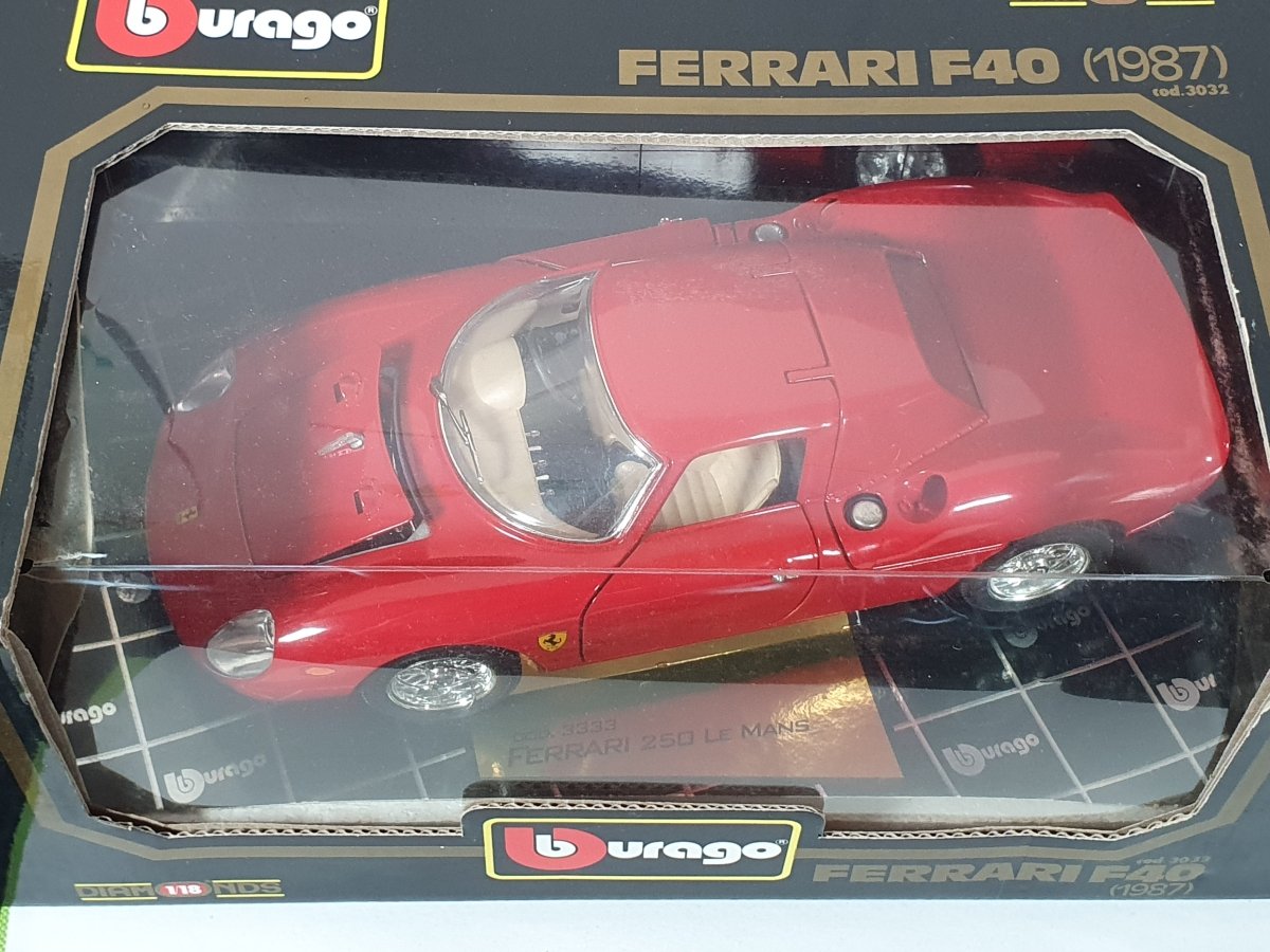 Ferrari 250 Le Mans Burago 1/18 Rosso 1966 - RikiToys - Burago