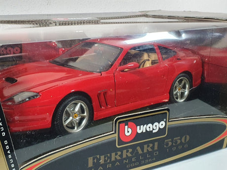 Ferrari 550 Maranello Burago 1/18 Rosso 1996 - RikiToys - Burago