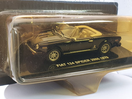 Fiat 124 Spider 2000 Edicola 1/43 Nero 1979 - RikiToys - Edicola