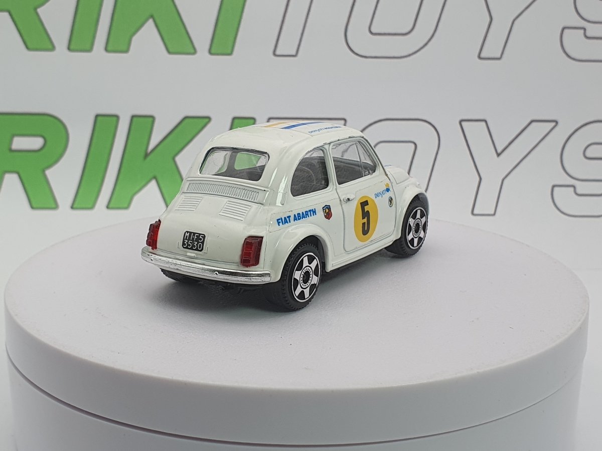 Fiat 500 F Abarth Burago 1/43 Bianco 1965 - RikiToys - Burago