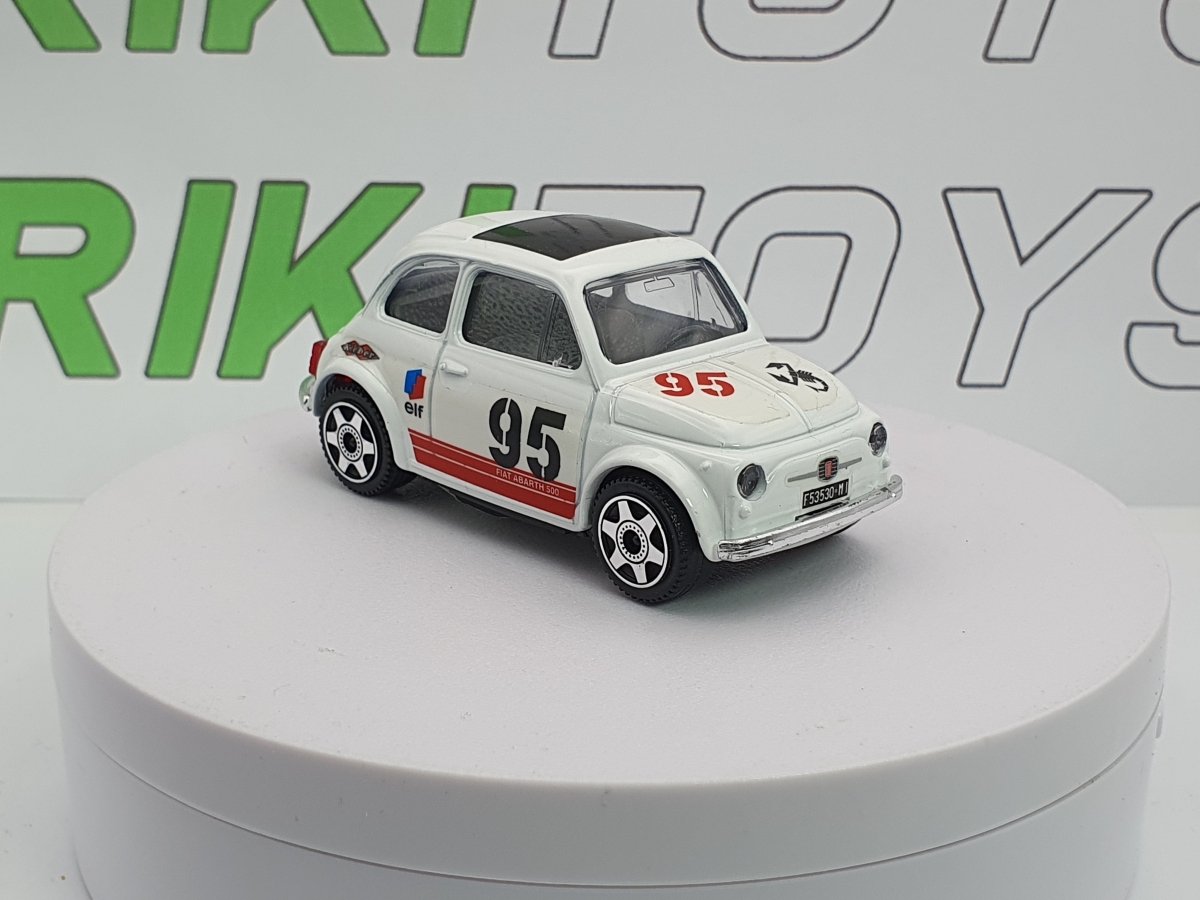 Fiat 500 F Abarth. n.95 Burago 1/40 Bianco - RikiToys - Burago#