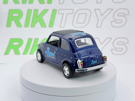 Fiat 500 F Kinsmart 1/24 Blu 1965 - RikiToys - Kinsmart#