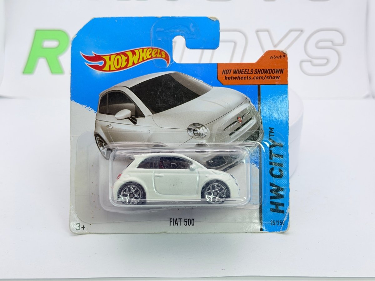 Fiat 500 Hot Wheels Bianco - RikiToys - Hot Wheels#