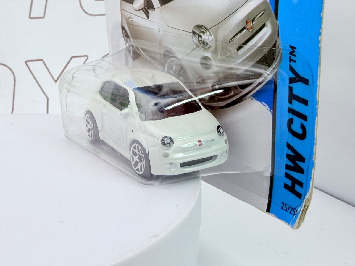 Fiat 500 Hot Wheels Bianco - RikiToys - Hot Wheels#