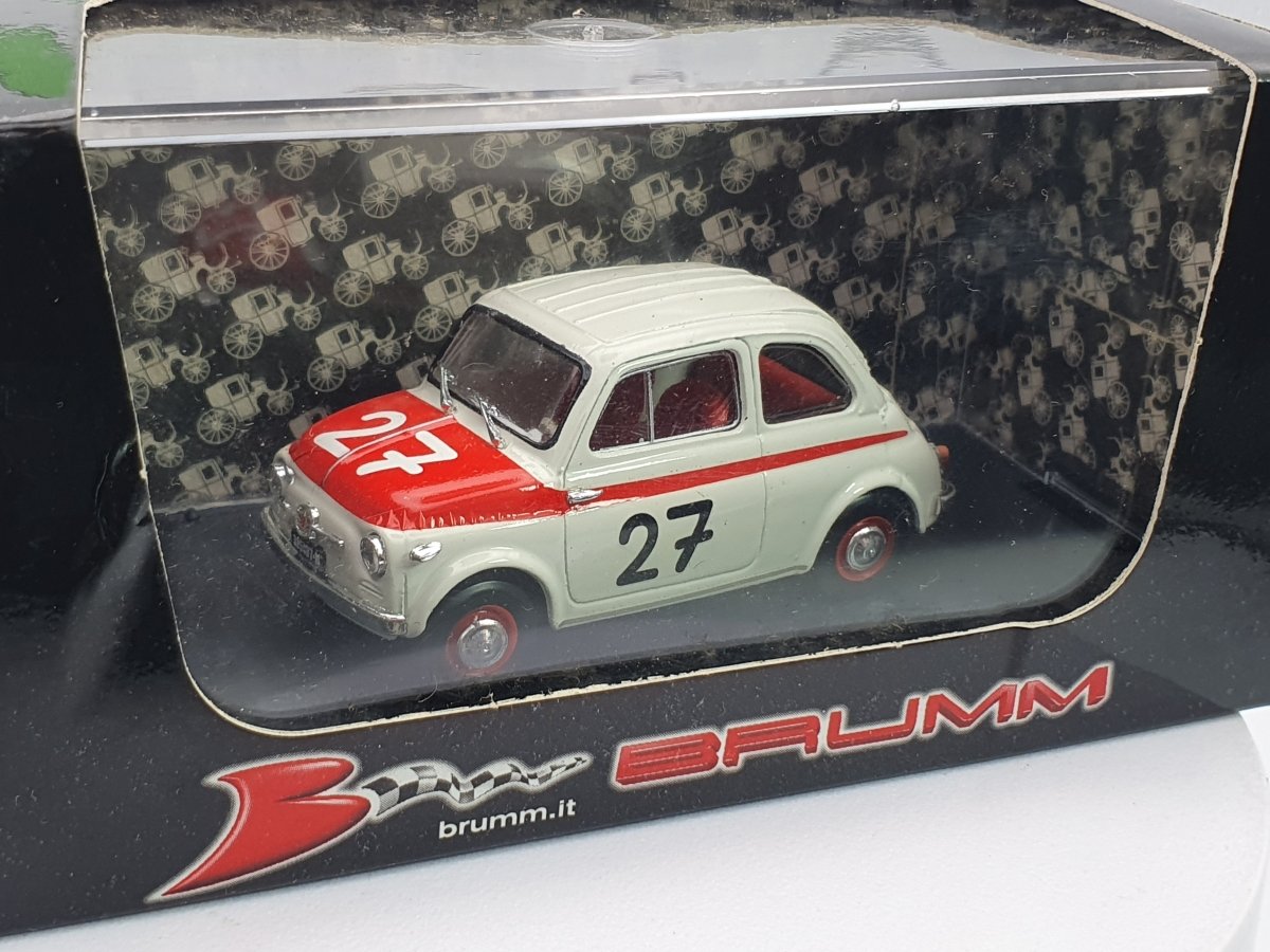 Fiat 500 Sport Brumm 1/43 Bianco 1958 - RikiToys - Brumm