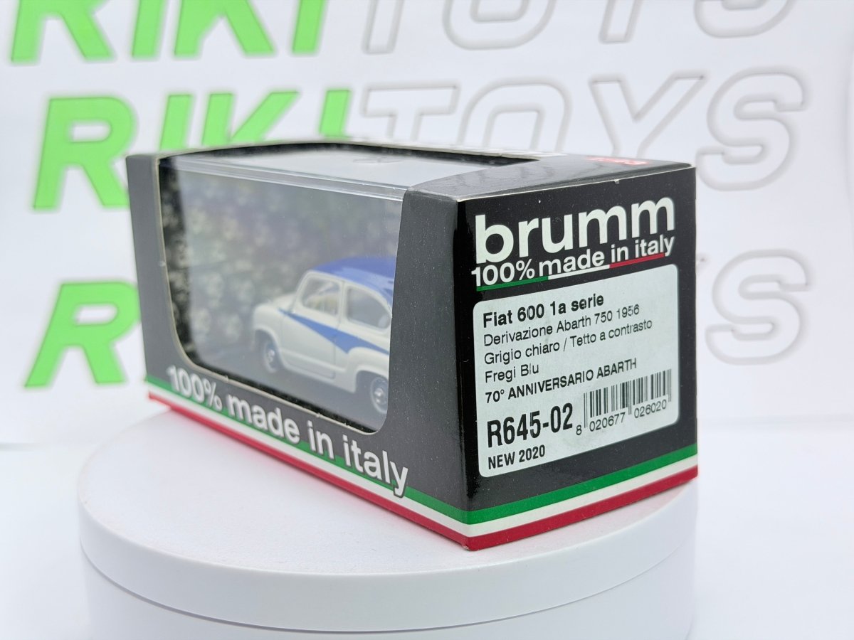 Fiat-Abarth 750 Brumm 1/43 Grigio 1996 - RikiToys - Brumm