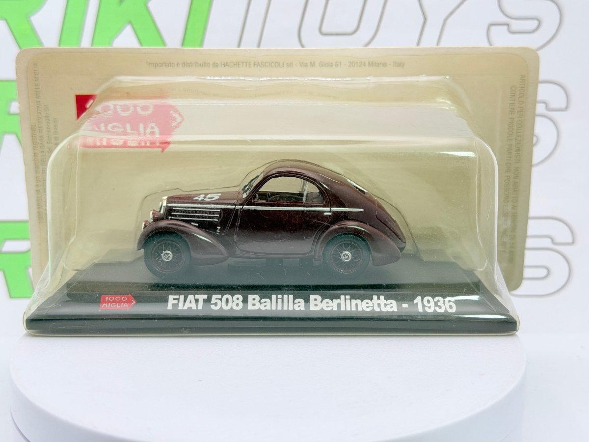 Fiat Balilla Coupé Edicola 1/43 Rosso scuro 1936 - RikiToys - Edicola