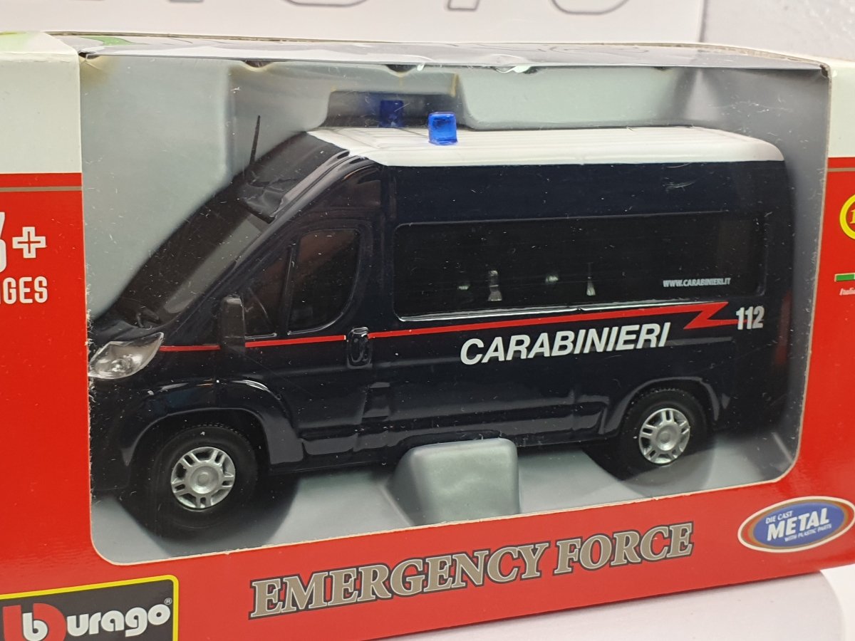 Fiat Ducato Minibus Burago 1/43 Blu - RikiToys - Burago