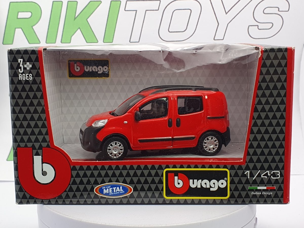 Fiat Qubo Promiscuo Burago 1/43 Rosso 2008 - RikiToys - Burago
