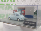 Fiat - Steyr Puch 500 D Universal Hobbies 1/43 Azzurro 1965 - RikiToys - Universal Hobbies
