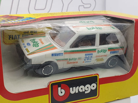 Fiat Uno Totip Burago 1/43 Bianco 1983 - RikiToys - Burago