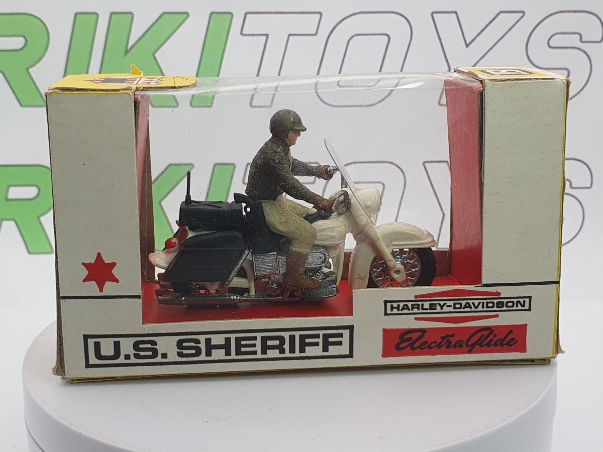 Harley Davidson Electra Glide Britains 1/32 Bianco 1965 - RikiToys - Britains