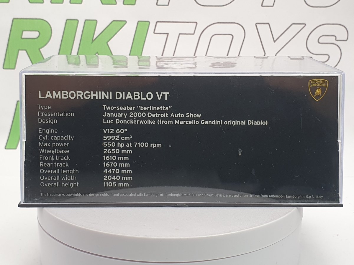 Lamborghini Diablo VT Edicola 1/43 Giallo 2000 - RikiToys - Edicola