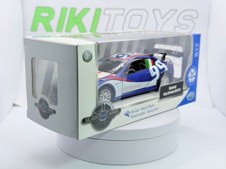 Maserati GT MC GT4 Silver Wheel 1/32 Blu - RikiToys - Silver Wheel
