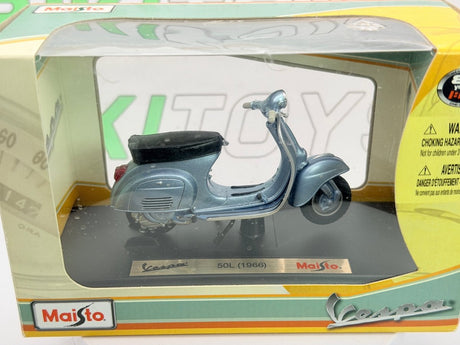 Piaggio Vespa 50 L Maisto 1/18 Azzurro metallizzato 1966 - RikiToys - Maisto