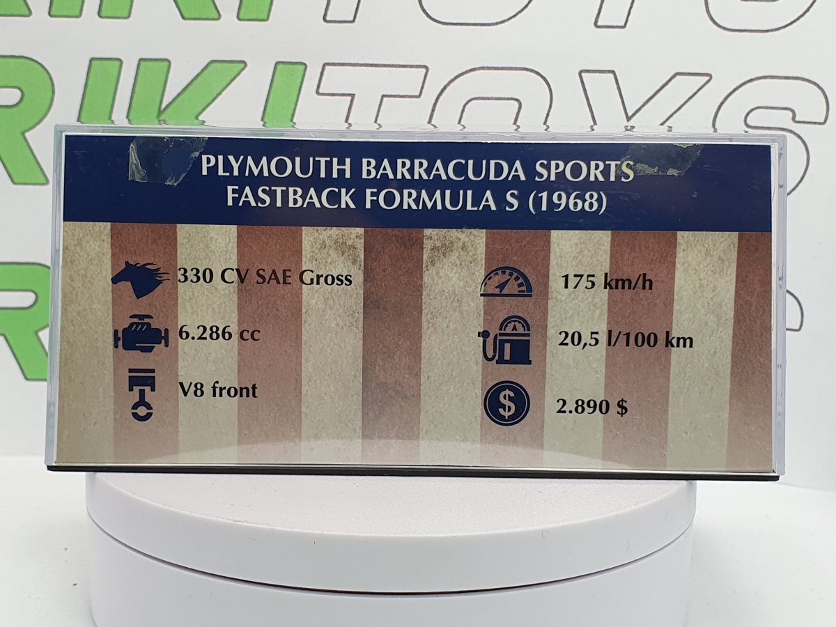 Plymouth Barracuda Sport 1968 Edicola 1/43 - RikiToys - Edicola#