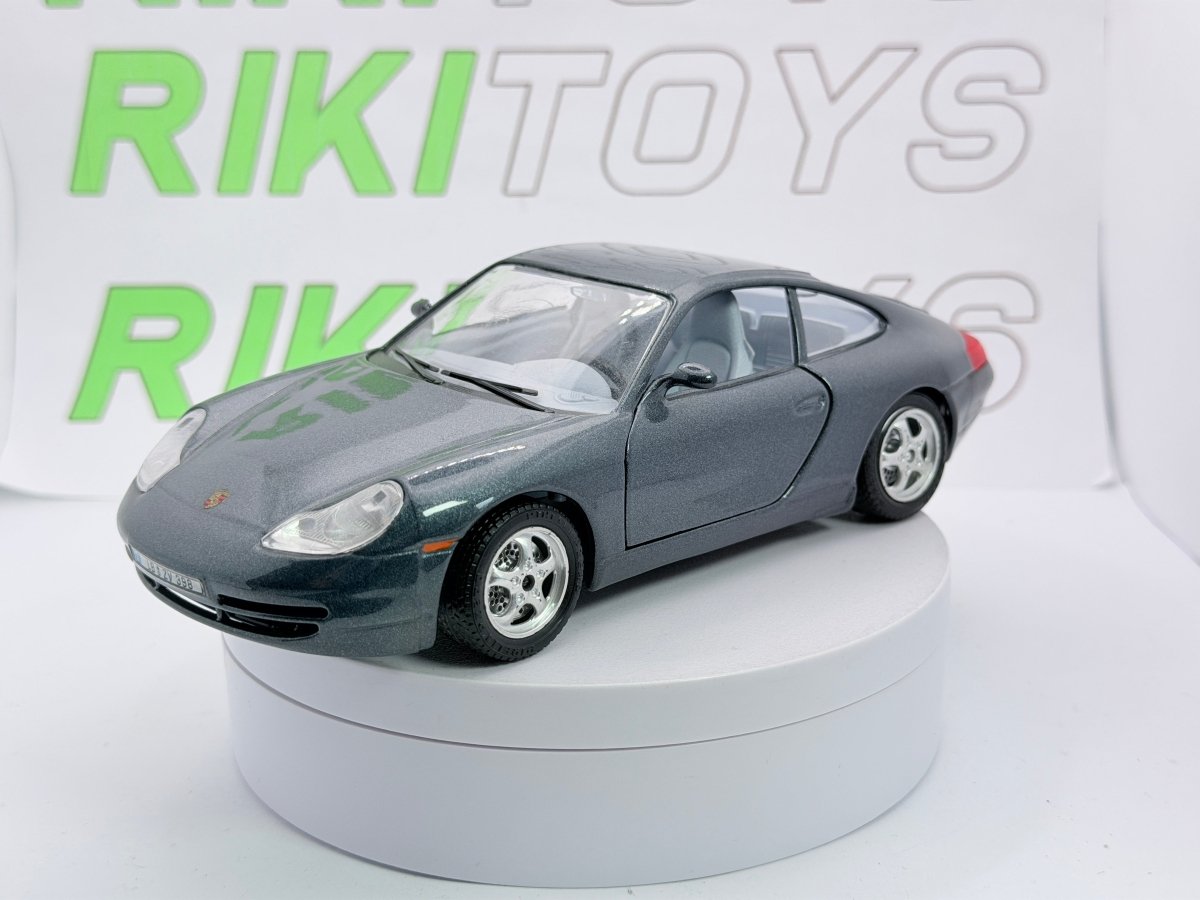 Porsche 911 996 Carrera Burago 1/24 Grigio metallizzato 1997 - RikiToys - Burago