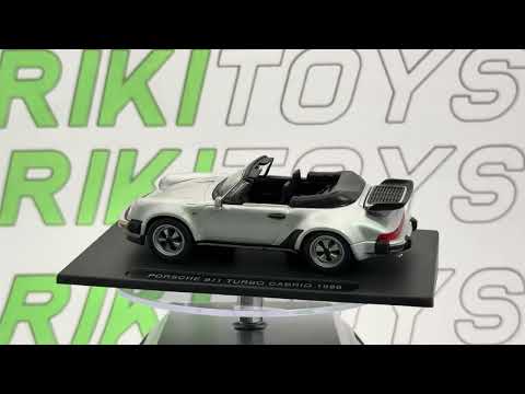 Porsche 911 Turbo Cabrio Edicola 1/43 Argento 1986