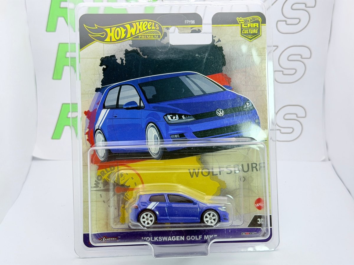 Volkswagen Golf 7 GTI Hot Wheels 1/60 Blu 2012 - RikiToys - Hot Wheels