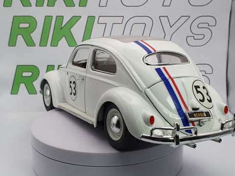 Volkswagen Maggiolino 6V Burago 1/18 Bianco - RikiToys - Burago#